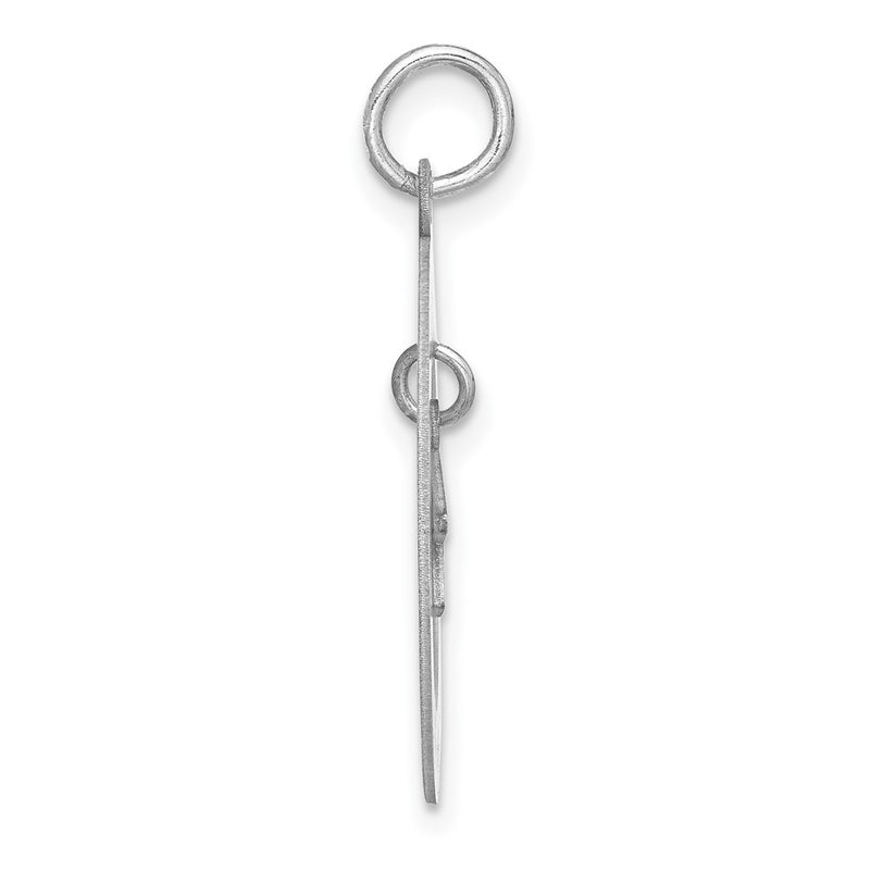 Sterling Silver Ss/Rhodium-Plated Personalized Graduation Charm