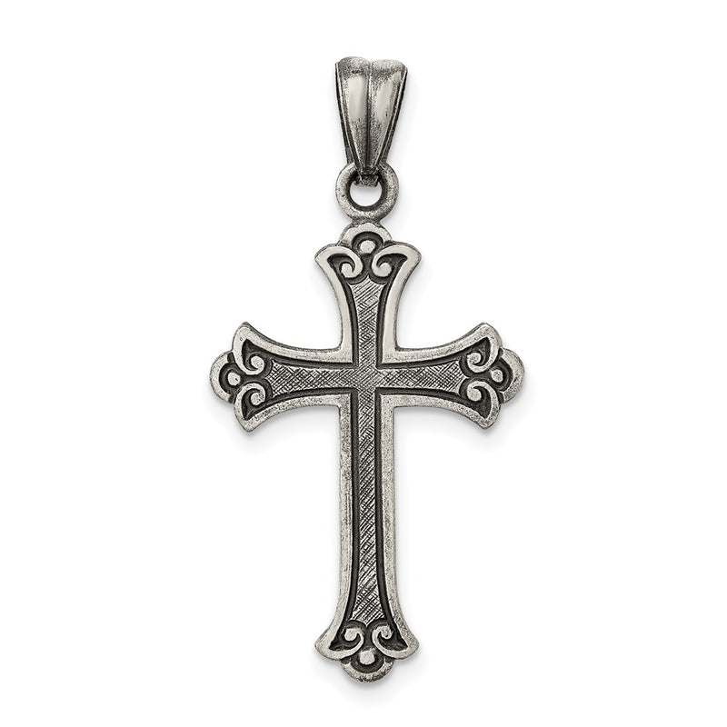 Sterling Silver Antiqued Cross Pendant