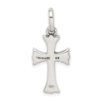 Sterling Silver Antiqued Cross Pendant