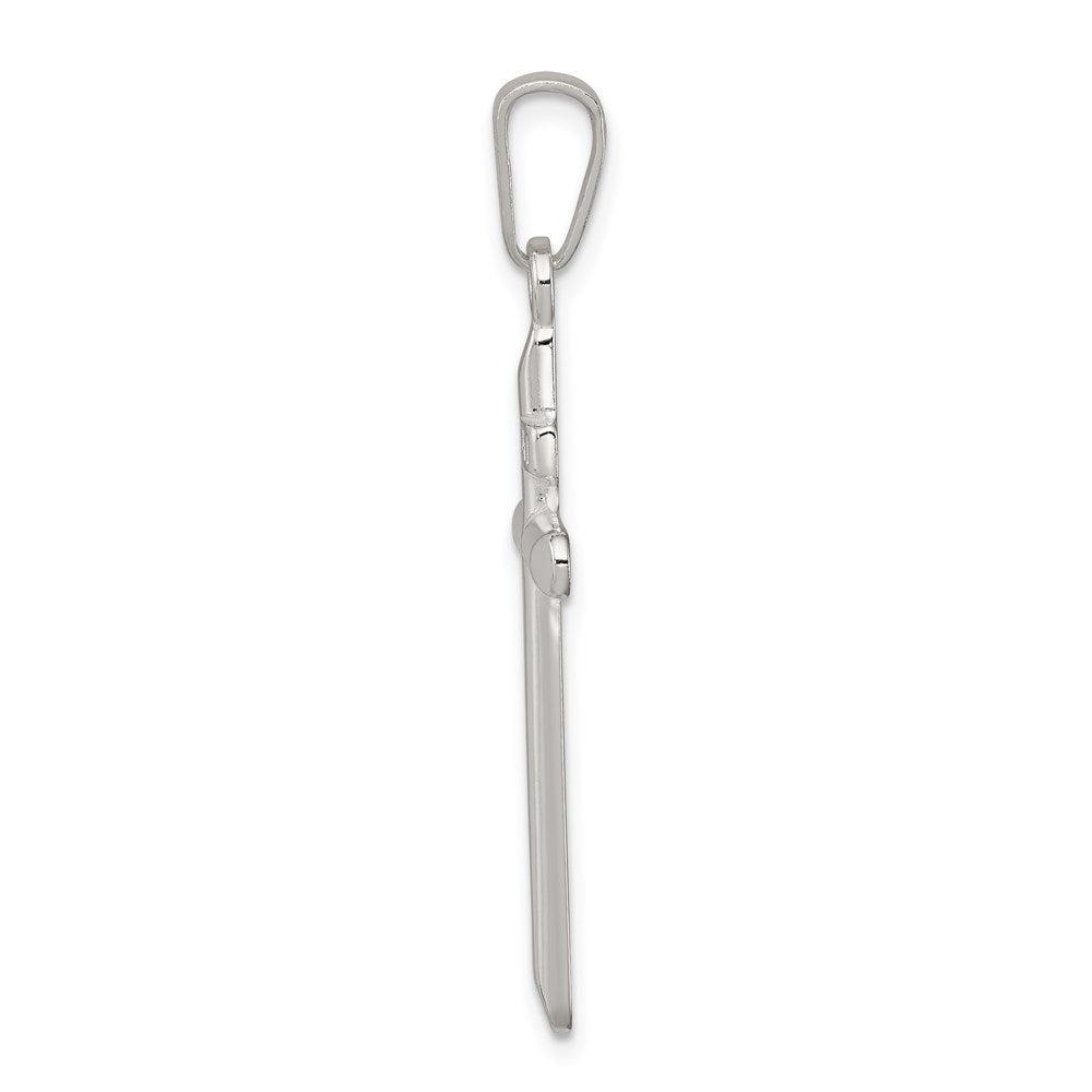 Sterling Silver Polished Inri Cross Pendant