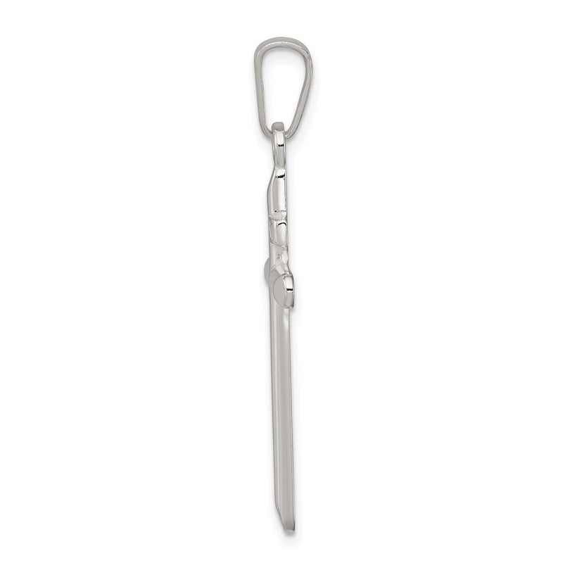 Sterling Silver Polished Inri Cross Pendant