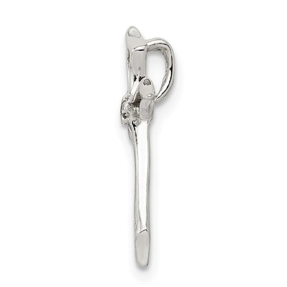Sterling Silver Cz Cross Charm
