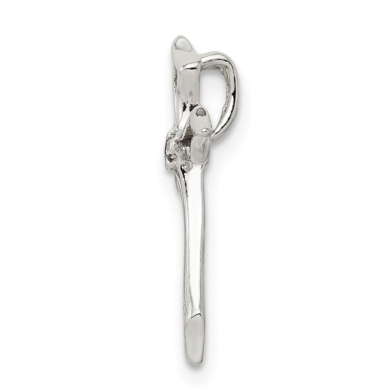 Sterling Silver Cz Cross Charm