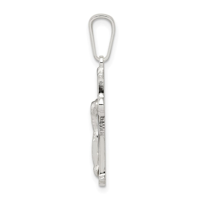 Sterling Silver Polished Crucifix Pendant
