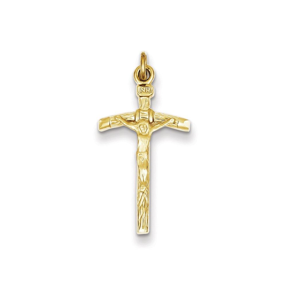 Sterling Silver Vermeil Pope Crucifix Pendant