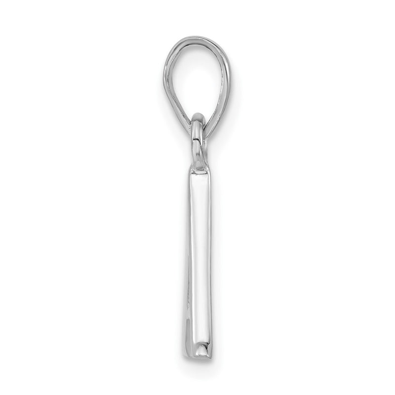 Sterling Silver Polished Diamond-Cut Initial A Pendant