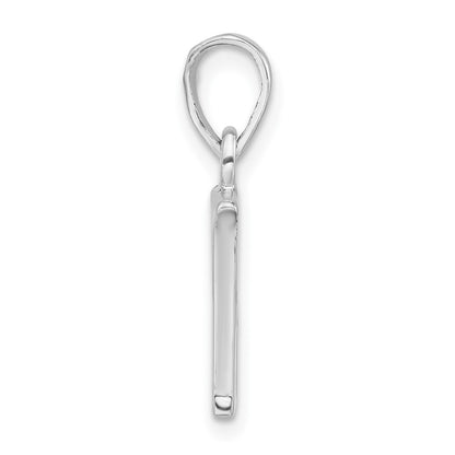 Sterling Silver Polished Diamond-Cut Initial B Pendant