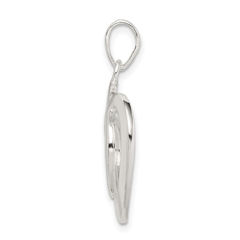 Sterling Silver Polished Heart Pendant