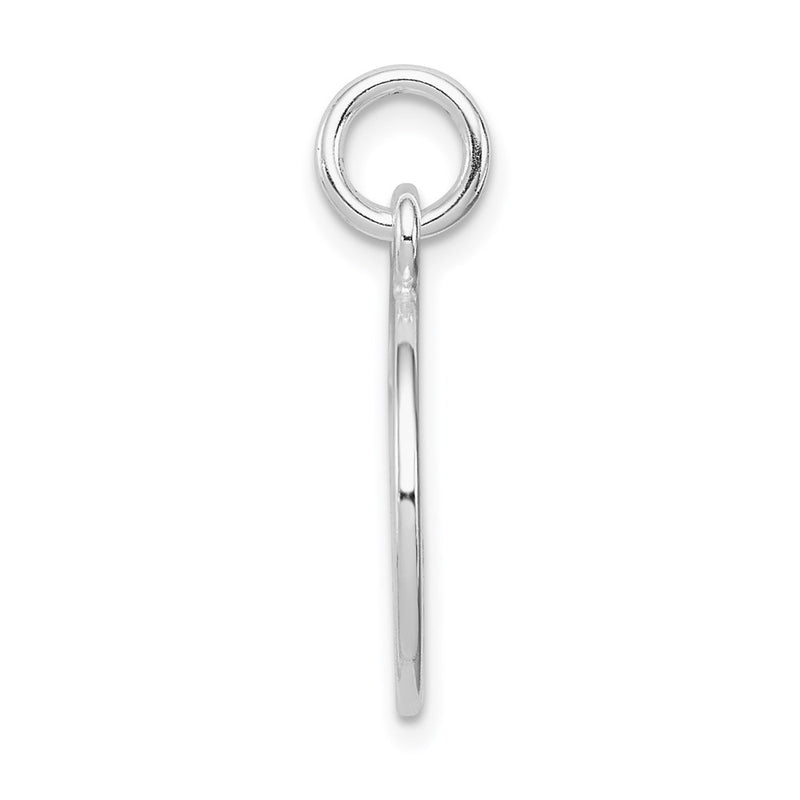 Sterling Silver Rhodium-Plated Peace Circle Charm