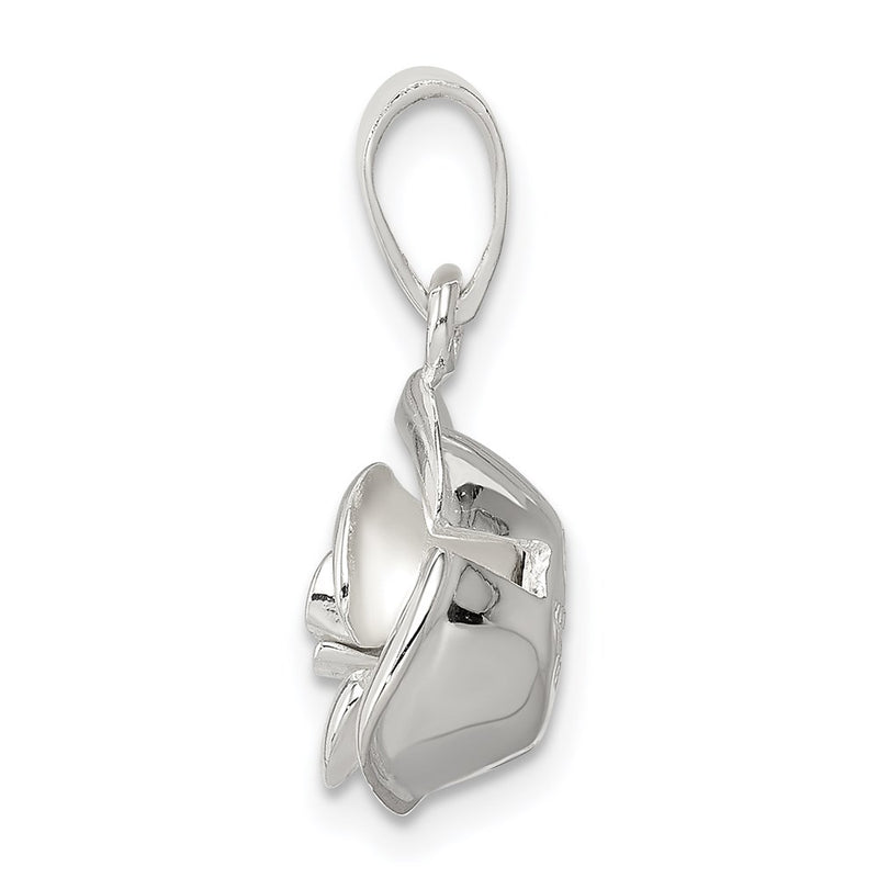 Sterling Silver Rose Pendant