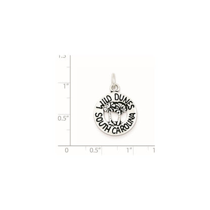 Sterling Silver Antiqued South Carolina Charn