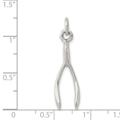Sterling Silver Antiqued Wish Bone Charm