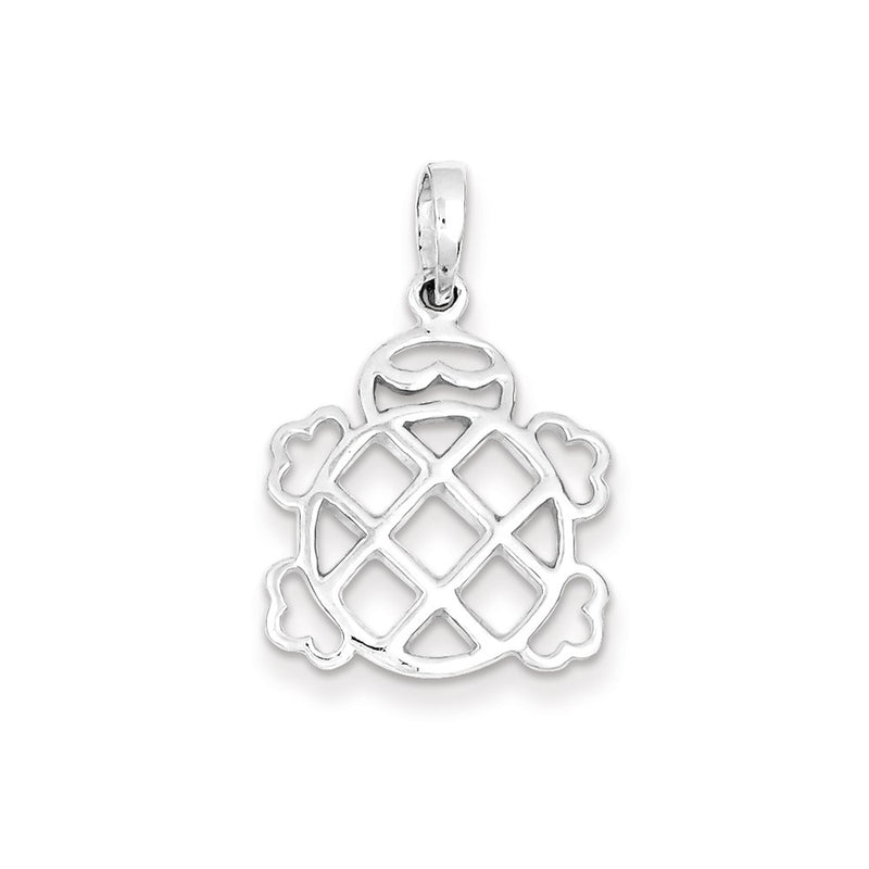 Sterling Silver Polished Turtle Pendant