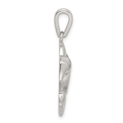 Sterling Silver Rhod Plated Creat Opal Inlay Hummingbird Pendant
