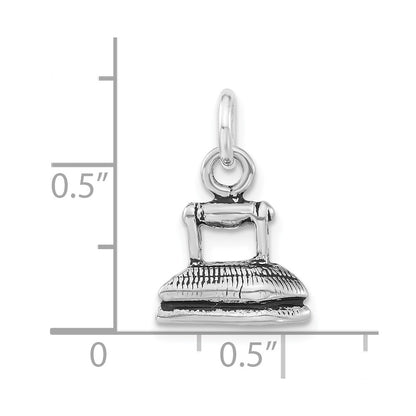Sterling Silver 3-D Antiqued Clothing Iron Charm
