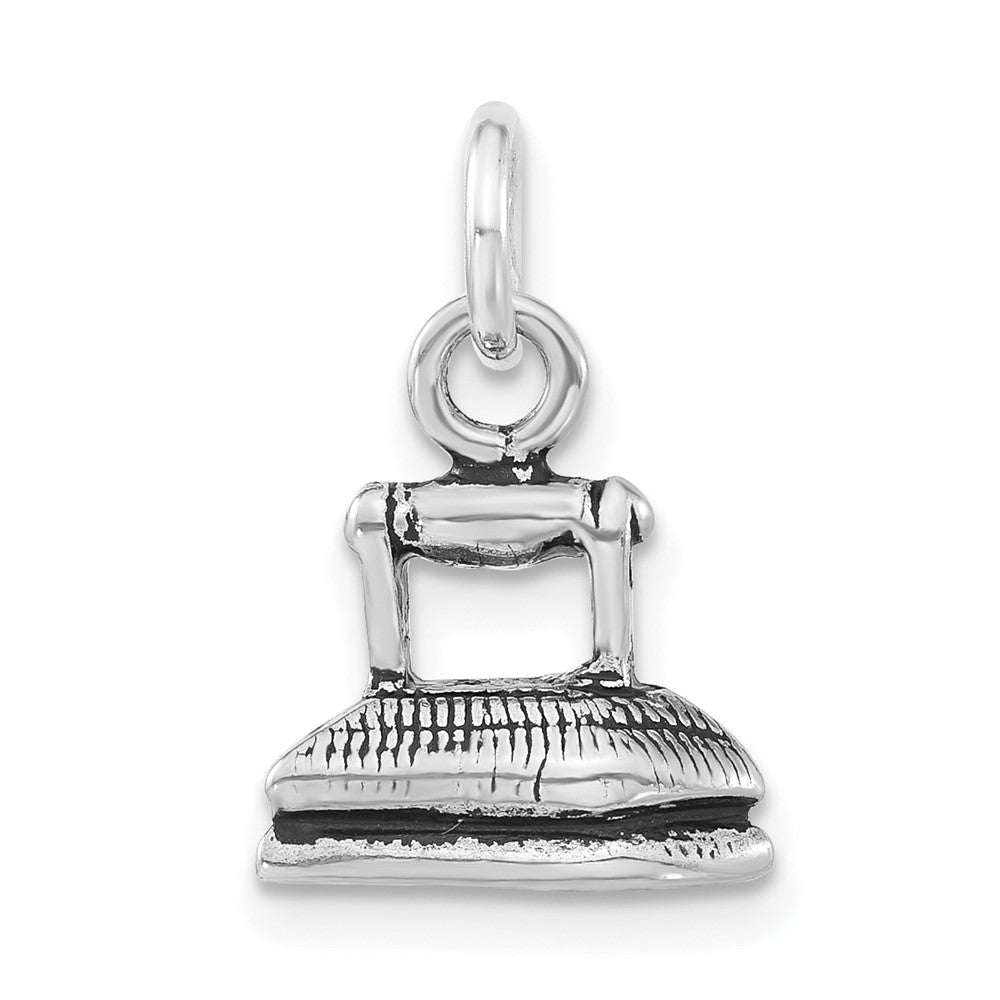 Sterling Silver 3-D Antiqued Clothing Iron Charm