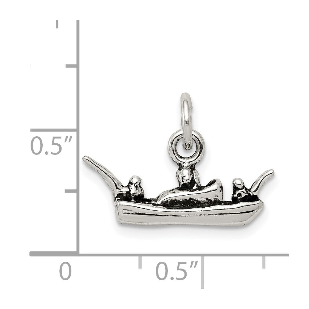 Sterling Silver Antiqued Boat Charm