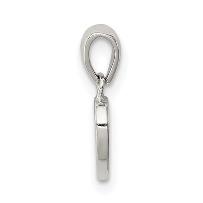 Sterling Silver Rhodium-Plated Polished Heart Pendant
