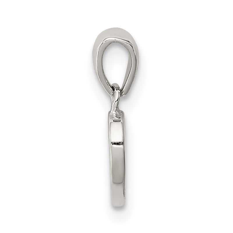 Sterling Silver Rhodium-Plated Polished Heart Pendant