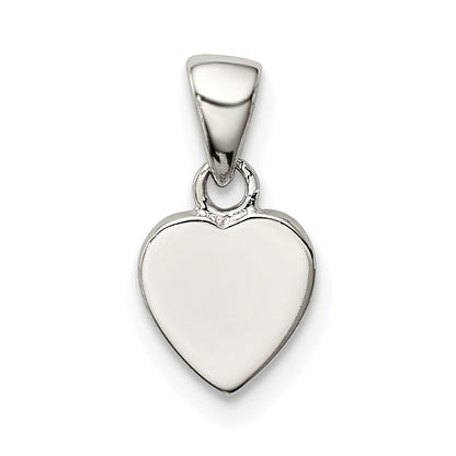 Sterling Silver Rhodium-Plated Polished Heart Pendant
