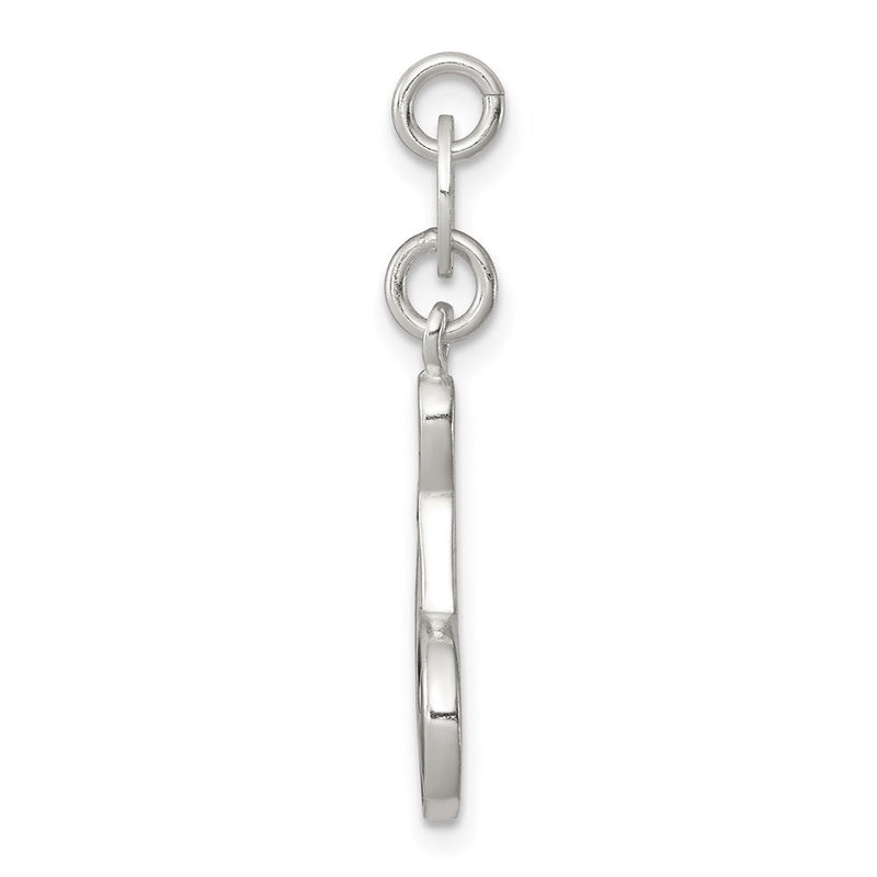 Sterling Silver Polished Enamel Bowling Charm