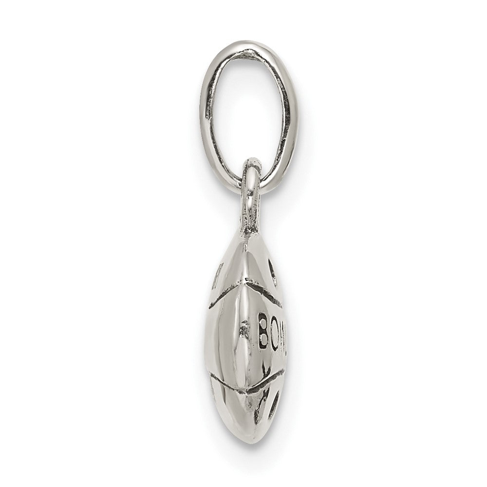 Sterling Silver Antiqued Bowling Ball And Pins Charm
