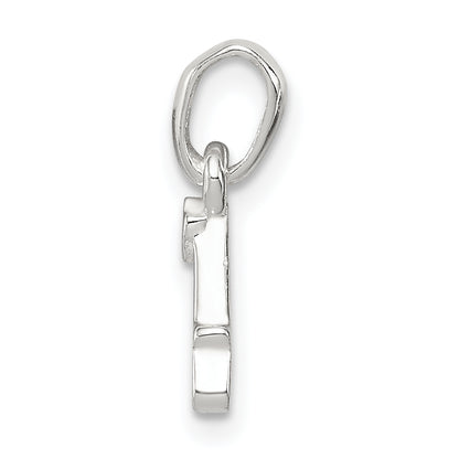 Sterling Silver Letter A With Enamel Pendant
