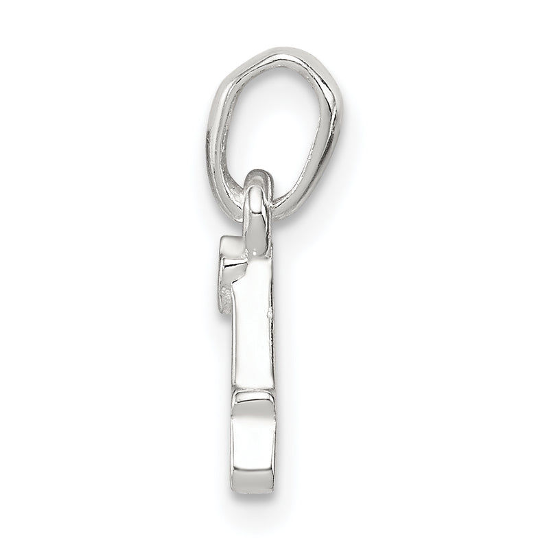 Sterling Silver Letter A With Enamel Pendant