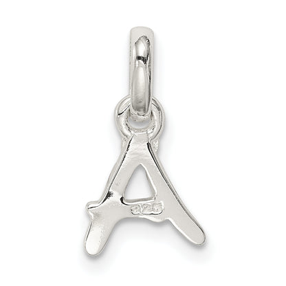 Sterling Silver Letter A With Enamel Pendant