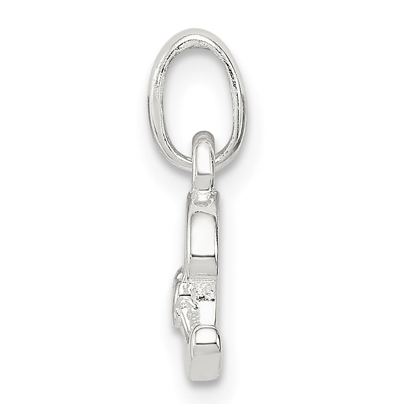 Sterling Silver Letter C With Enamel Pendant