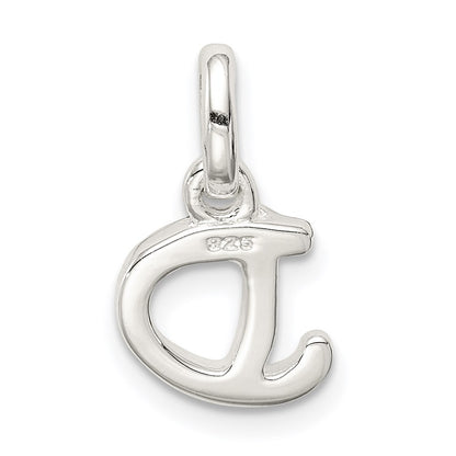 Sterling Silver Letter D With Enamel Pendant