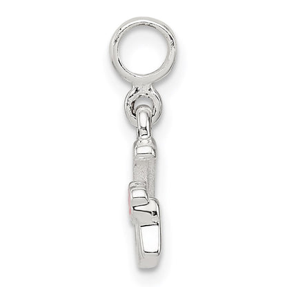 Sterling Silver Letter G With Enamel Pendant
