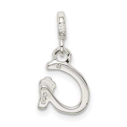 Sterling Silver Letter G With Enamel Pendant