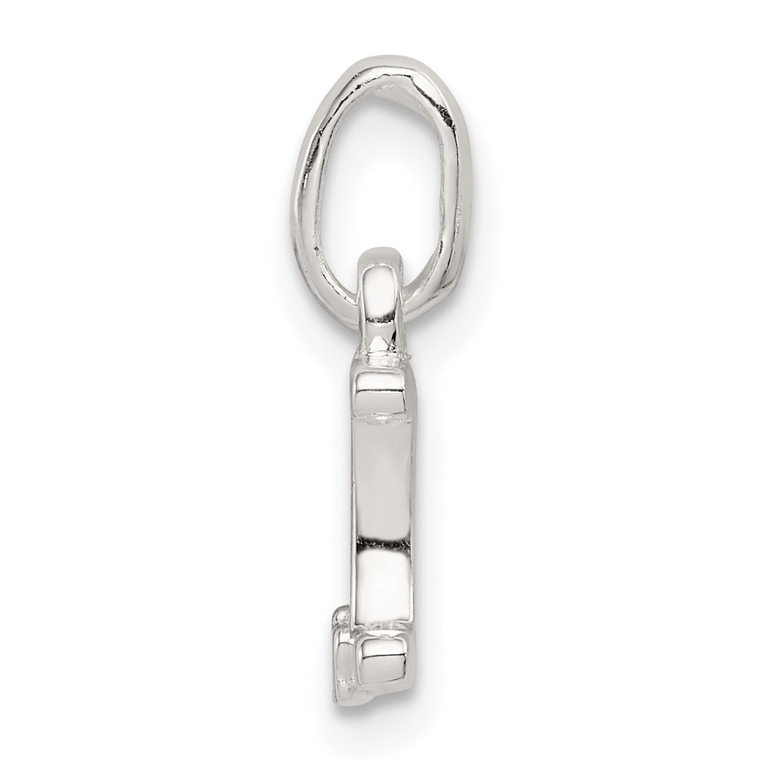 Sterling Silver Letter I With Enamel Pendant