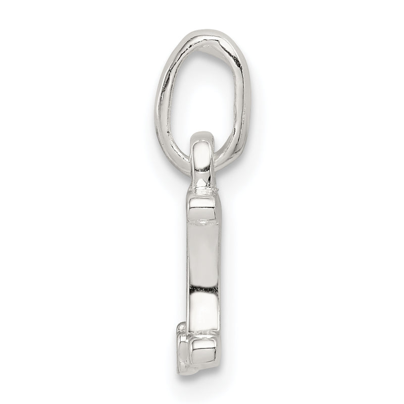 Sterling Silver Letter I With Enamel Pendant