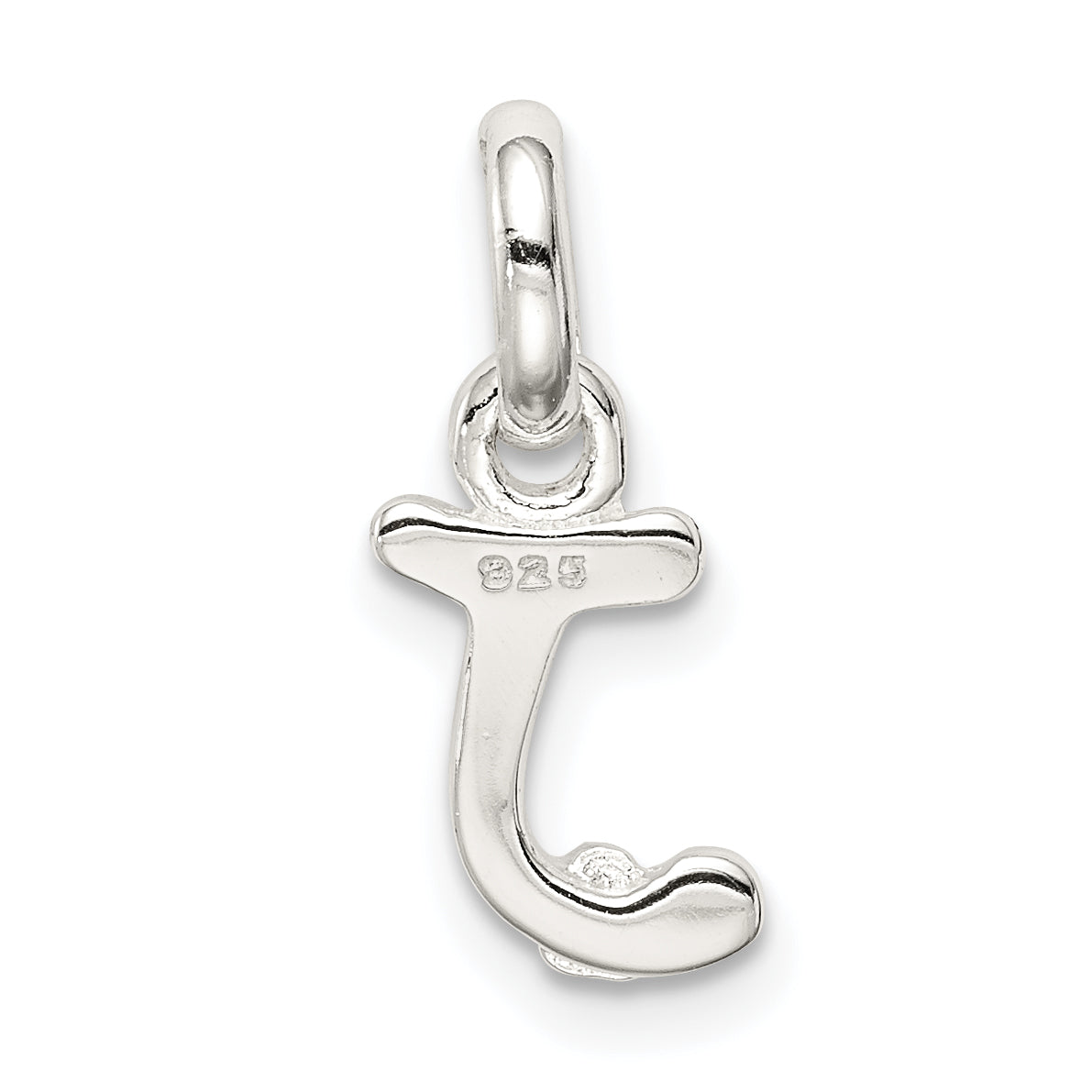 Sterling Silver Letter J With Enamel Pendant