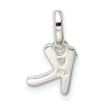Sterling Silver Letter K With Enamel Pendant
