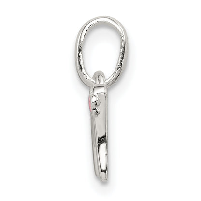 Sterling Silver Letter M With Enamel Pendant