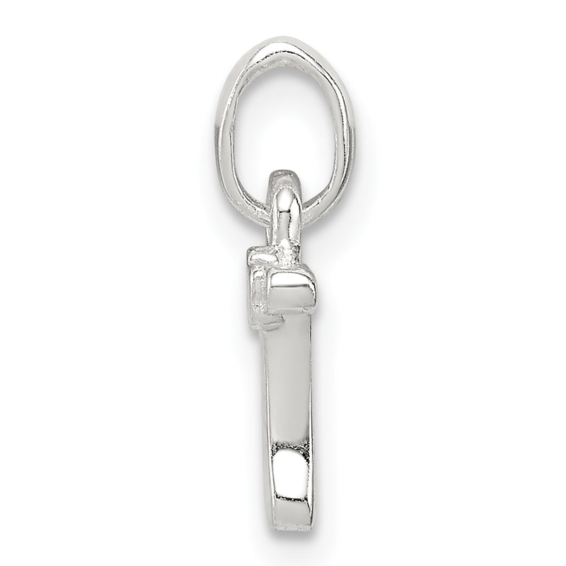 Sterling Silver Letter T With Enamel Pendant