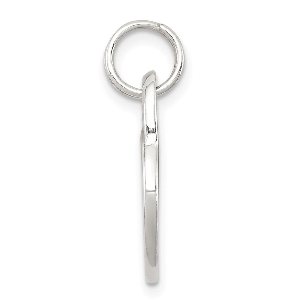 Sterling Silver Polished Mom Heart Charm
