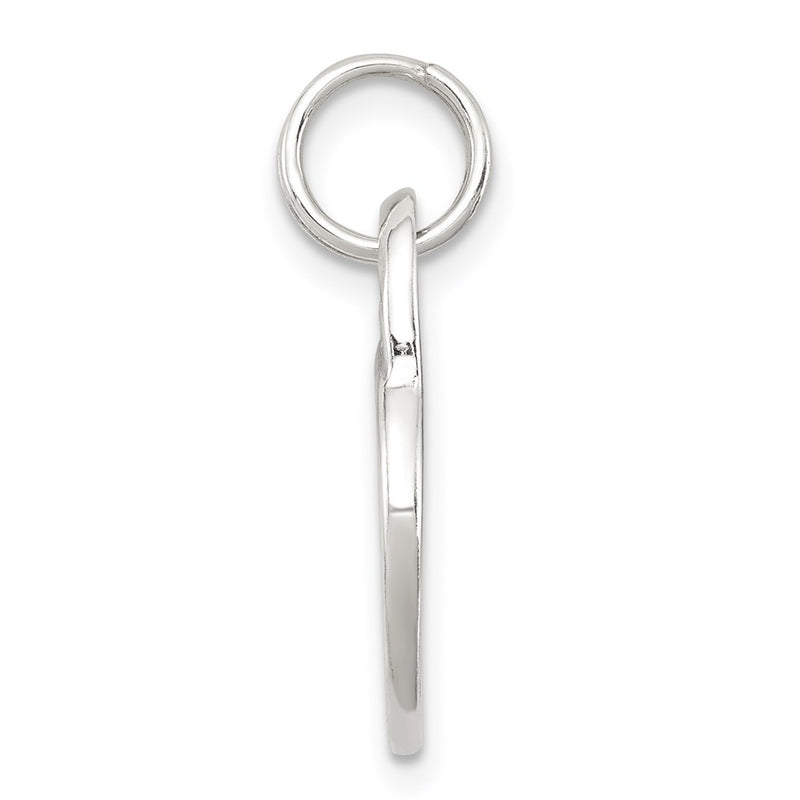 Sterling Silver Polished Mom Heart Charm