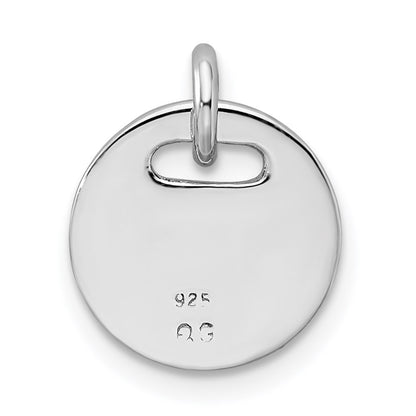 Sterling Silver Rhodium-Plated Polished Mad Love Pendant