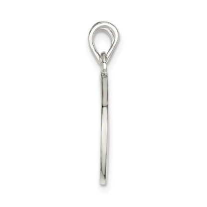 Sterling Silver Polished Mini I Love You Break Apart Heart Pendant