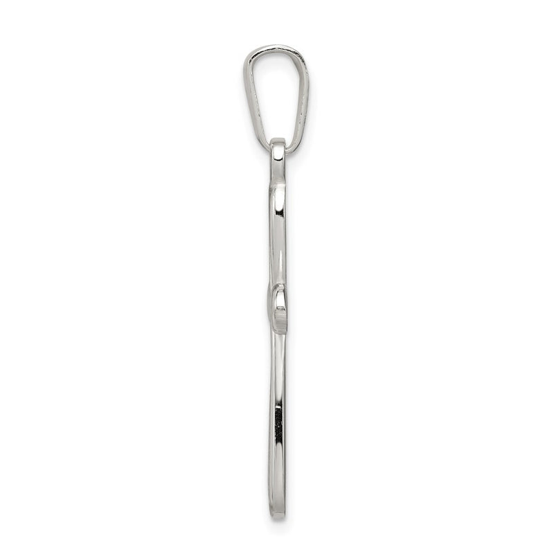 Sterling Silver Polished Latin Cross Pendant