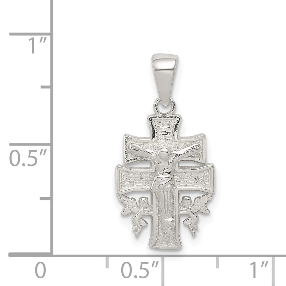 Sterling Silver Polished Mini Inri Crucifix Pendant