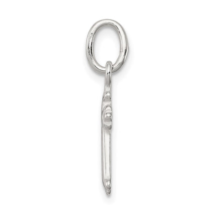 Sterling Silver Polished Cross Charm
