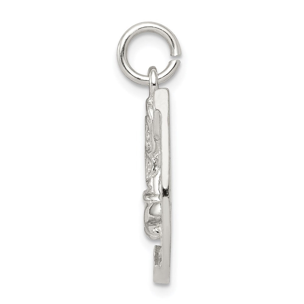 Sterling Silver Horseshoe With Boot Charm