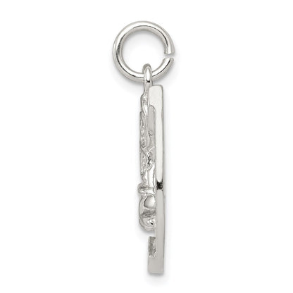 Sterling Silver Horseshoe With Boot Charm