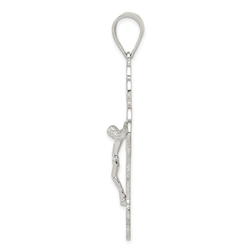 Sterling Silver Polished Crucifix Pendant