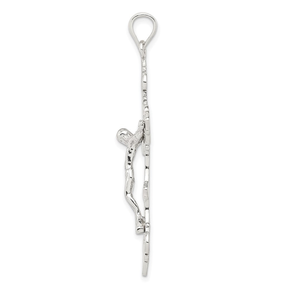 Sterling Silver Polished Inri Crucifix Pendant